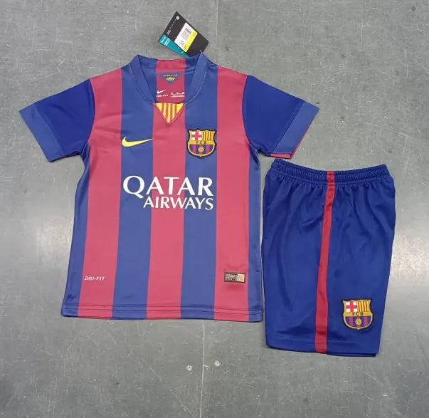 طقم برشلونة الأساسي للأطفال لموسم 2014/2015