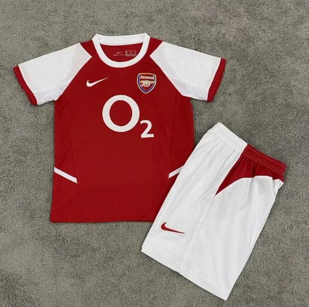 Conjunto retro local del Arsenal 2002/2003 para niños
