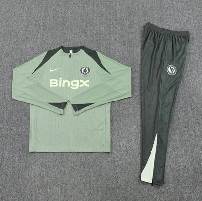 Chándal Chelsea 2025/2026 con cremallera 1/4 verde
