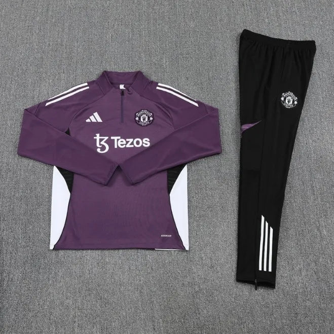Chándal morado con cremallera 1/4 del Manchester United 2025/2026