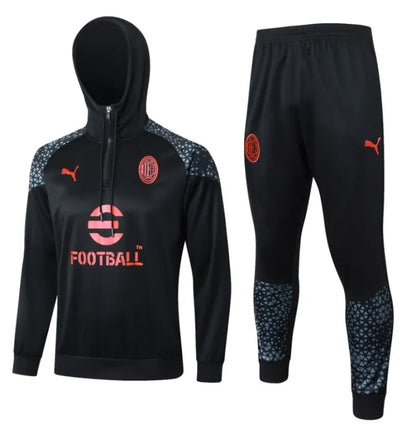 Chándal con capucha negro del AC Milan 2023/2024