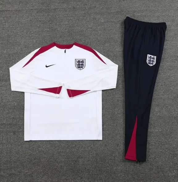 Chándal blanco con cremallera 1/4 de Inglaterra 2024