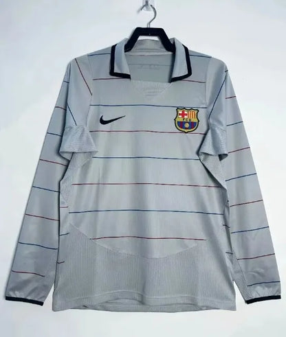 قميص برشلونة الاحتياطي ذو الأكمام الطويلة لموسم 2003/2004