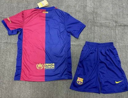 طقم برشلونة الأساسي لموسم 2024/2025 (للكبار والصغار)