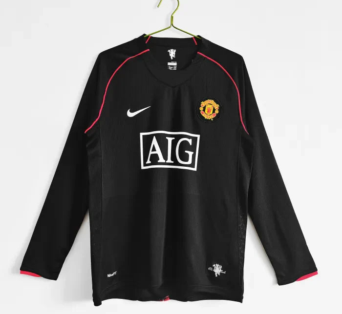Camiseta retro de manga larga de visitante del Manchester United 2007/2008