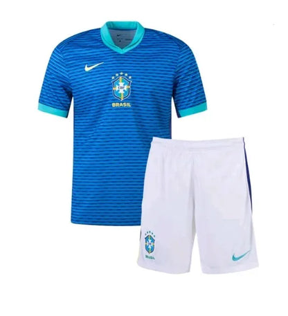 Conjunto visitante de Brasil 2024 (adultos y niños)