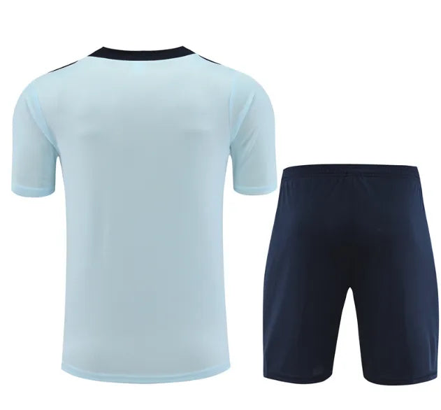 Chándal de manga corta/pantalones cortos Francia 2024 azul claro