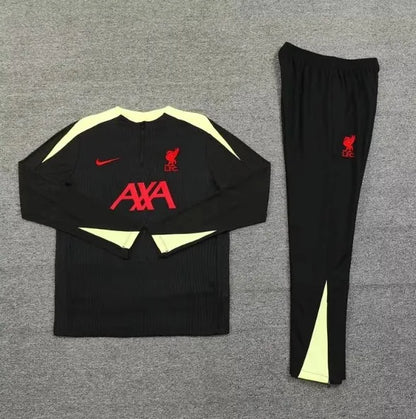 Chándal Liverpool 2024/2025 con cremallera 1/4, color negro