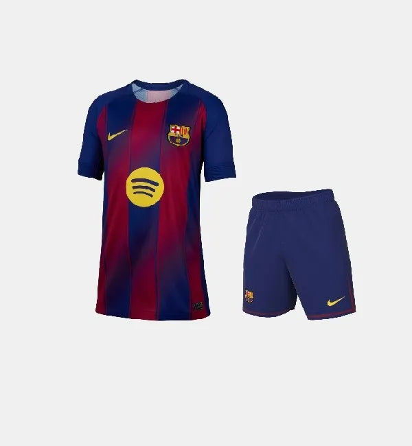طقم برشلونة الأساسي لموسم 2025/2026 (للكبار والصغار)