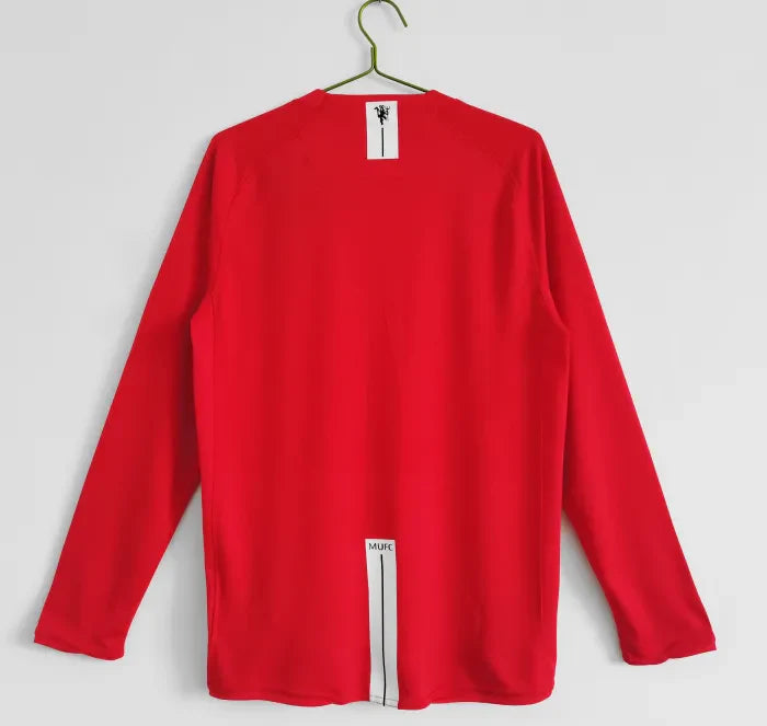 قميص مانشستر يونايتد الأساسي ذو الأكمام الطويلة لموسم 2007/2008