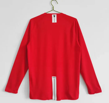 قميص مانشستر يونايتد الأساسي ذو الأكمام الطويلة لموسم 2007/2008