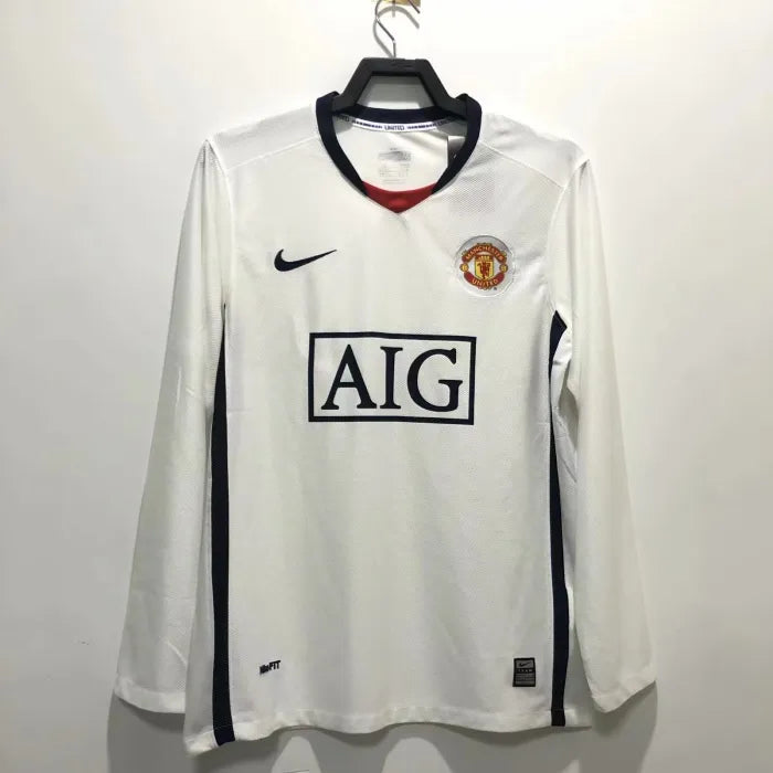 Camiseta retro de manga larga de visitante del Manchester United 2008/2009