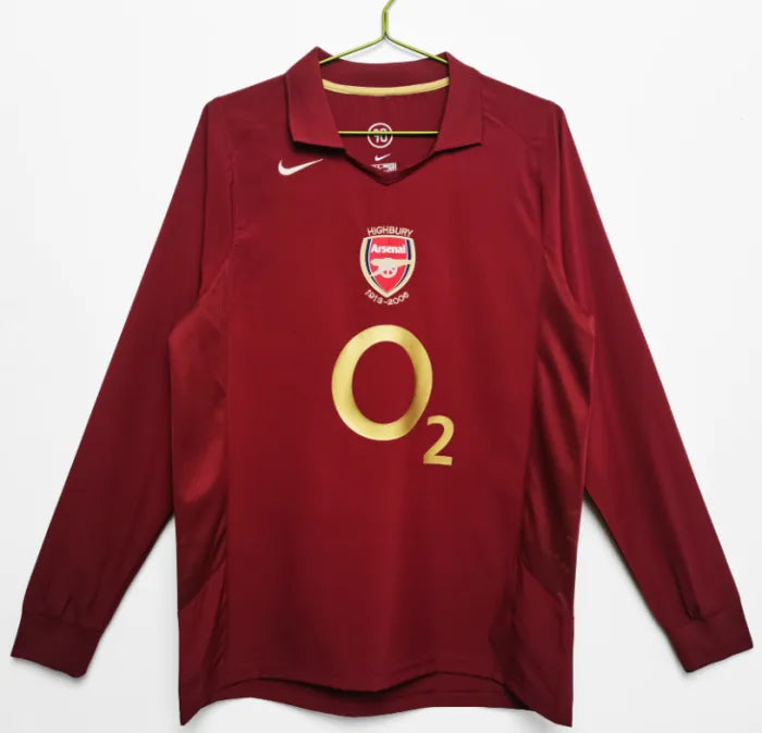 Camiseta retro de manga larga del Arsenal 2005/2006