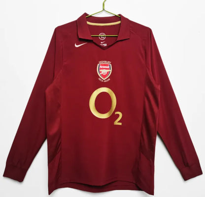 Camiseta retro de manga larga del Arsenal 2005/2006