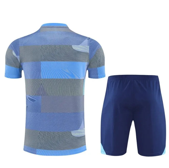 Real Madrid 2025/2026 Short Sleeve/Shorts Tracksuit Blue/Grey