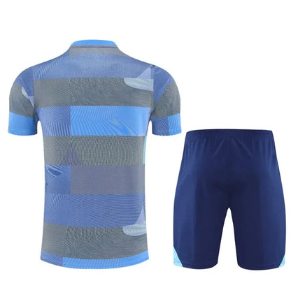 Real Madrid 2025/2026 Short Sleeve/Shorts Tracksuit Blue/Grey
