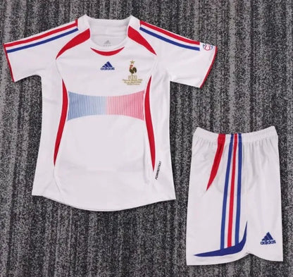 Conjunto retro de visitante de Francia 2006 para niños