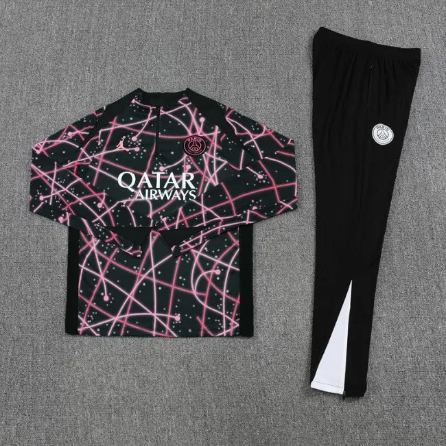Chándal PSG 2025/2026 con cremallera 1/4 negro/rosa