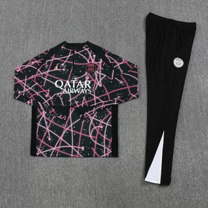 Chándal PSG 2025/2026 con cremallera 1/4 negro/rosa