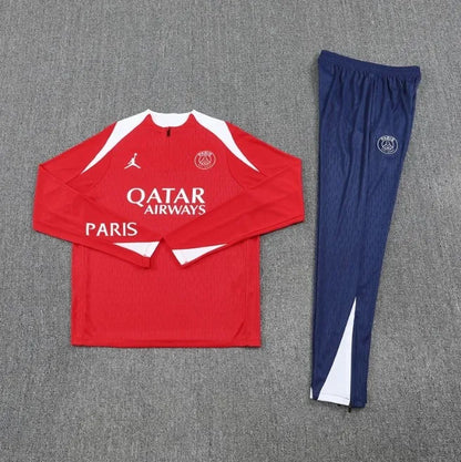 PSG 2025/2026 1/4 Zipper Tracksuit Red