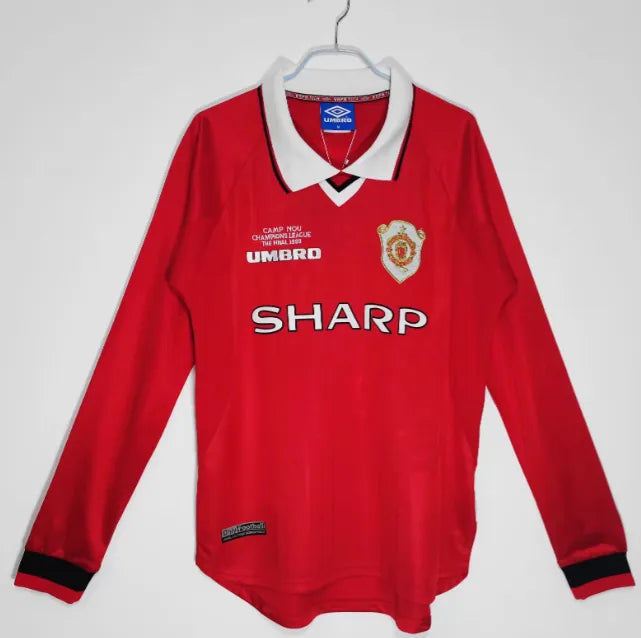 Camiseta retro de manga larga del Manchester United 1999/2000