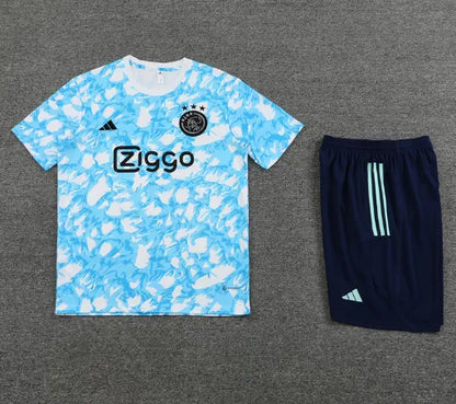 AFC Ajax 2023/2024 Short Sleeve/Shorts Tracksuit Blue